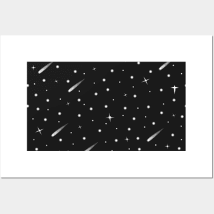 Stars in the night sky pattern Posters and Art